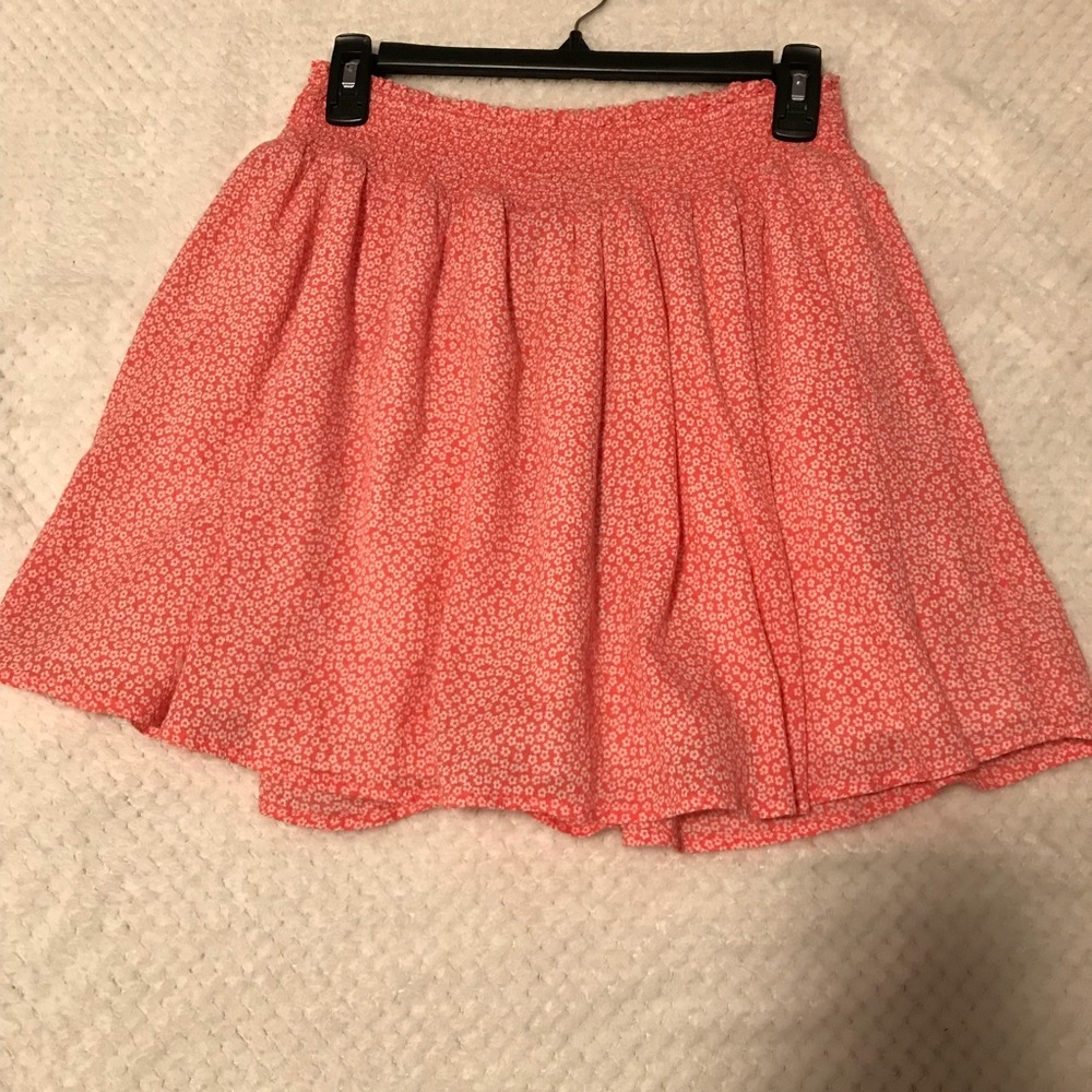 Pink floral skirt